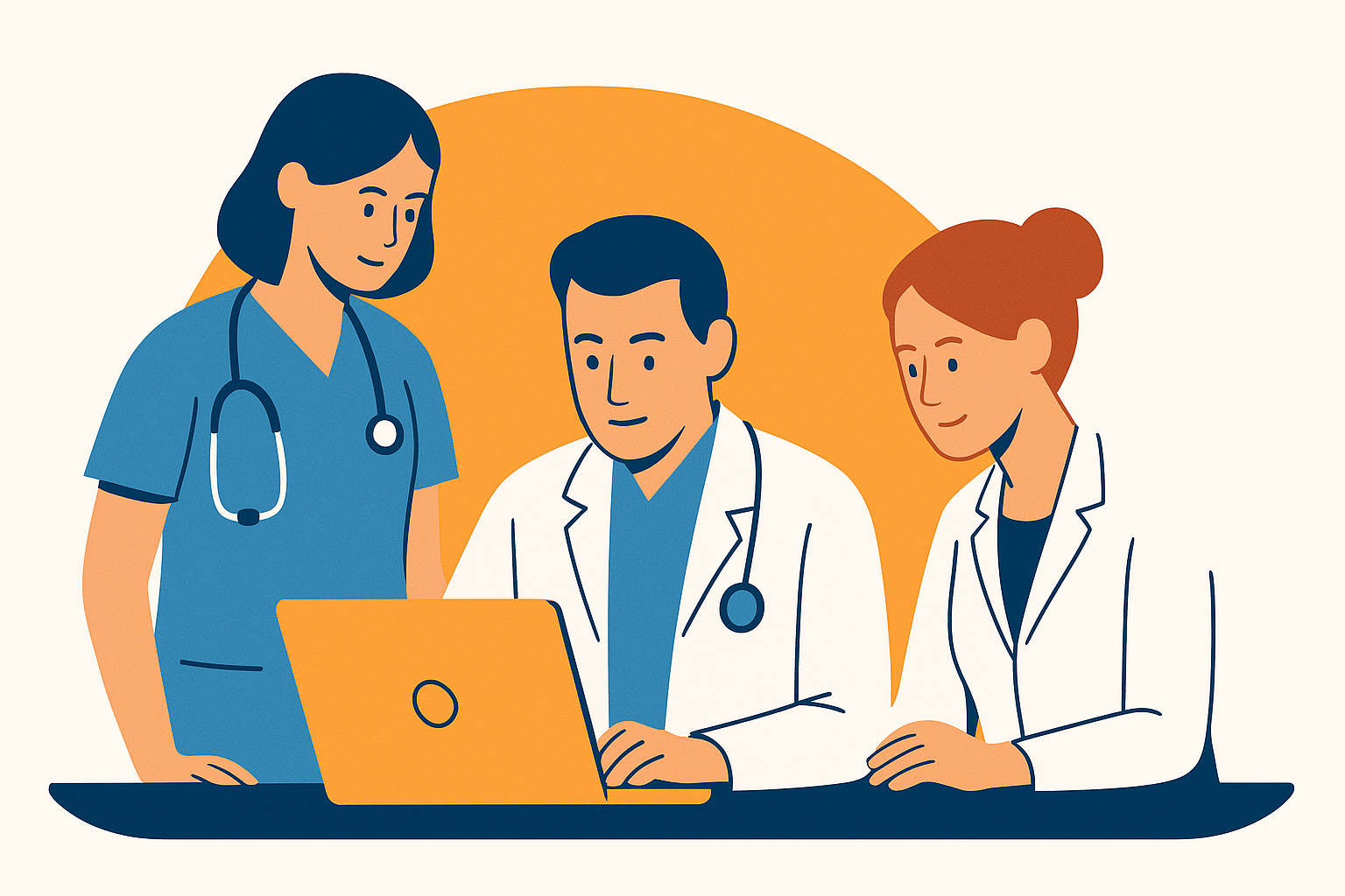 Equipo de profesionales colaborando